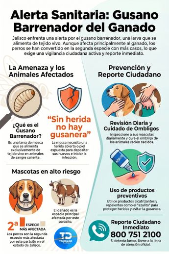Históricamente esta plaga se asocia al sector ganadero, sin embargo los perros se han convertido en la segunda especie con mayo. | NotebookLM