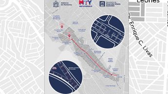 Carril de contraflujo de la avenida Paseo de los Leones