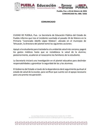 La investigación por parte de SEP deriva de la presunta omisión de la escuela durante el accidente / Cortesía