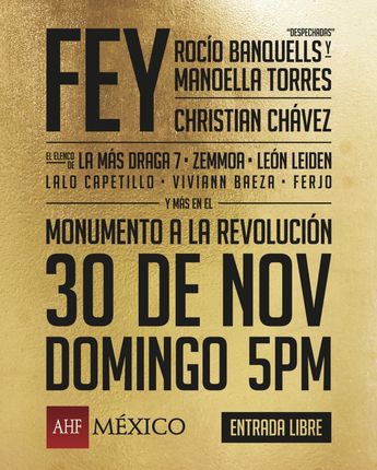 El concierto será de entrada libre en marco del Día Mundial de lucha contra el Sida. | @ahf_mexico