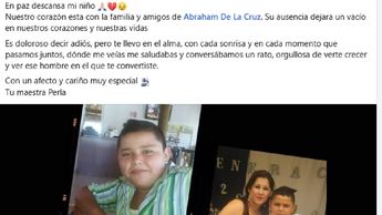 Este fue el mensaje que le dejó Perla a Abraham. | Especial