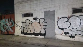 Grafitis presuntamente realizados por los detenidos. | Cortesía