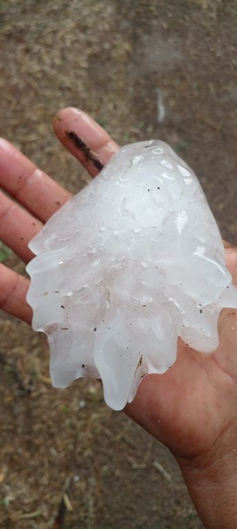Bolas de hielo en Anáhuac, Nuevo León | Especial