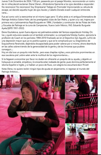 Fue en Facebook donde un usuario compartió fotografías de Elena Gouliakova en las calles. | Especial