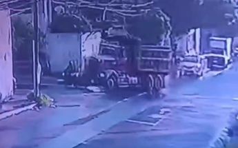 Quedó grabado por una cámara de seguridad el momento del incidente