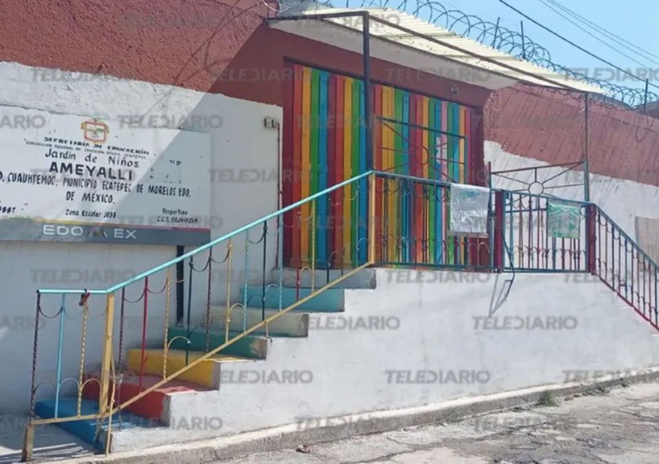 Colapsa loza en jardín de niños en Ecatepec; una persona resultó lesionada