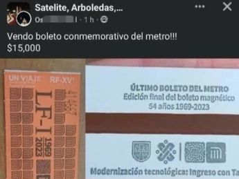 Oferta de boletos del Metro en grupos de Facebook