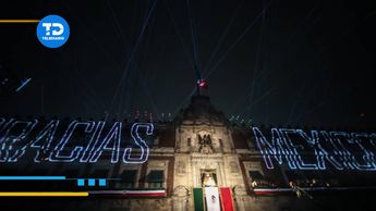 Así se vio el mensaje de despedida del presidente Andrés Manuel López Obrador./Araceli López.