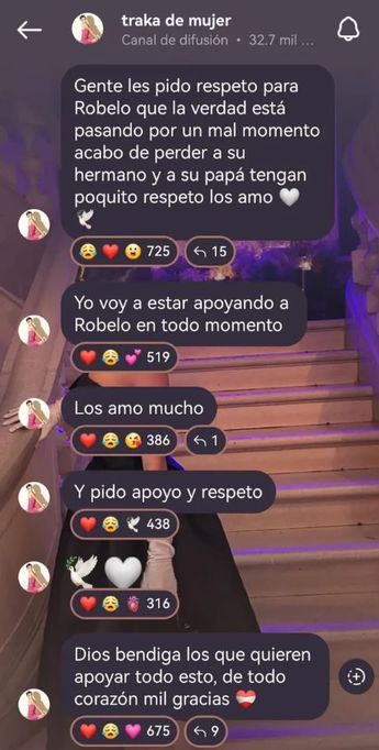 La Venenito reaccionó a la muerte de la familia de Luis Ángelo Róbelo. | Especial