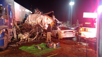 Accidente de tráiler en Ramos Arizpe, Coahuila. | Cortesía