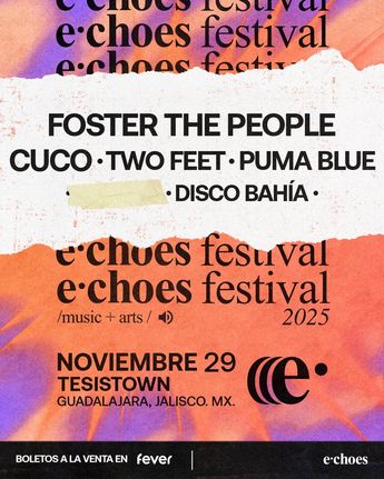 Cartel oficial del Echos Festival 2025 en Guadalajara | @echoesmx vía Facebook
