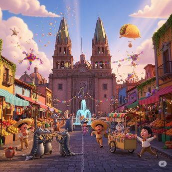 Si la Catedral de Guadalajara fuera una película de Pixar, no solo sería un edificio, sino un personaje más, lleno de vida y con una historia (Gemini)