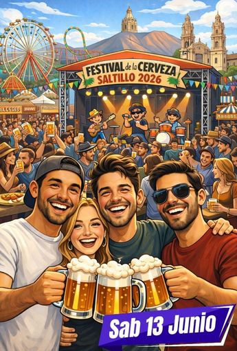 Cientos de asistentes disfrutarán cerveza artesanal, música y actividades familiares durante el evento. | FB: Festival de la cerveza Saltillo
