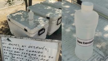 Famoso vendedor de jugos regio halla agua exorcizada | Especial