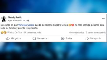 Publicación de amiga que se festejaría con Vanessa. | Especial