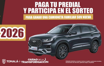 Paga tu predial en Tonalá y gana una camioneta último modelo