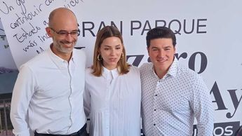 Miguel Treviño (izq.), Mariana Rodríguez y Samuel García. | Fabricio Gallegos