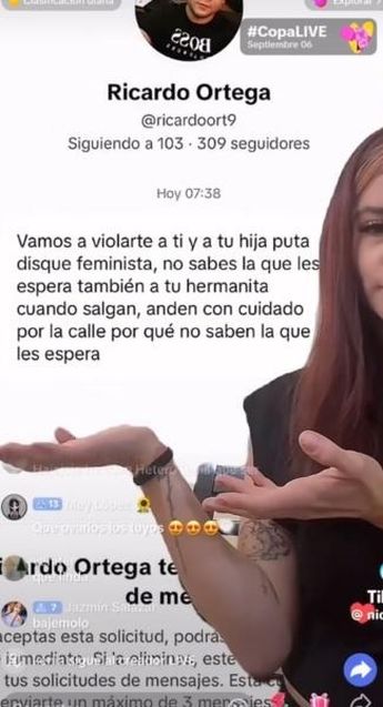 Krista Montes expone a su presunto agresor, quien la ha amenazado en redes con aparente violencia sexual / Especial