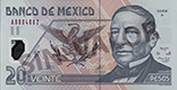 Fanilia billetes D1 20 pesos / Banxico