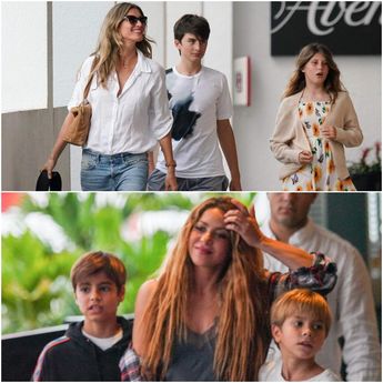 Sasha y Milán acompañaron a Shakira a una cena con Gisele Bündchen y sus hijos Vivian y Benjamin / Backgrid / TMZ