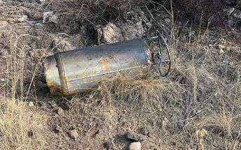Tanque de gas utilizado para el globo aerostático/Lauro Galicia