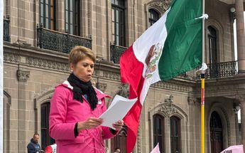 Marcha en Monterrey por Nuestra Democracia hoy 18 de febrero 2024