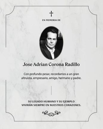 Grupo Corona expresó sus condolencias ante la muerte del empresario | Grupo Corona vía Facebook
