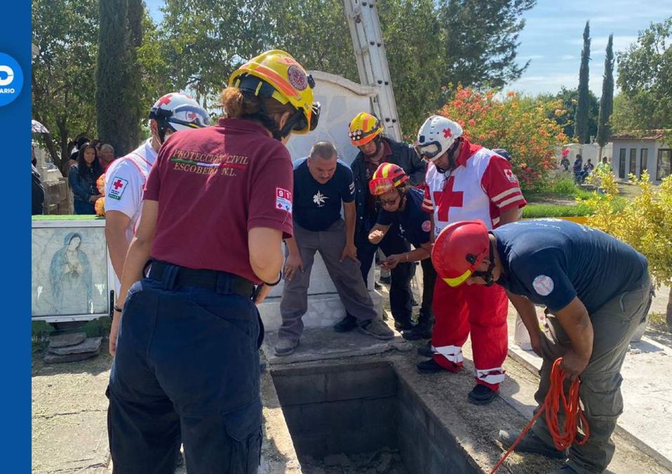 Cae mujer a tumba en Escobedo | Especial