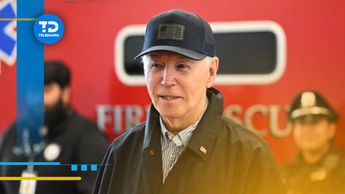 El presidente Joe Biden habla con los periodistas mientras visita el Departamento de Bomberos de Nantucket | AFP