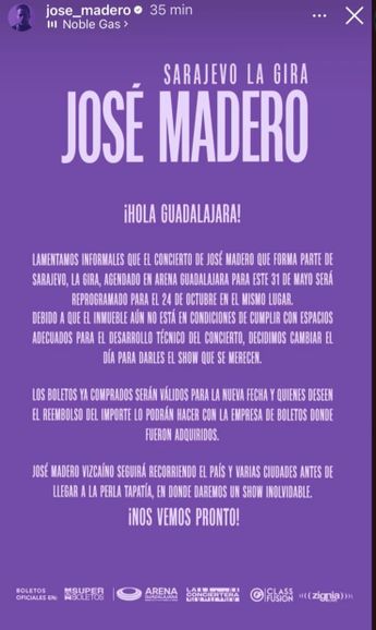 Pepe Madero informó en sus redes sociales sobre la situación en Guadalajara/ Especial