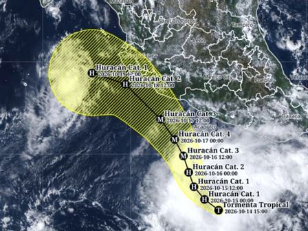 El fenómeno meteorológico Trudy podría dejar afectaciones en la costa del Pacífico.
