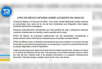 Accidente de tren en Hidalgo./CPKC