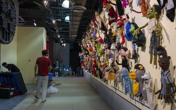 Montaje de la exposición de 31 Minutos en Monterrey. | Cortesía