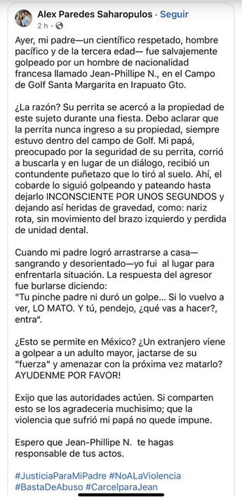 Captura de pantalla de Facebook