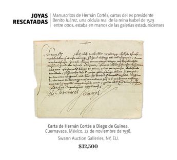 Carta de Hernán Cortés a García de Llenera