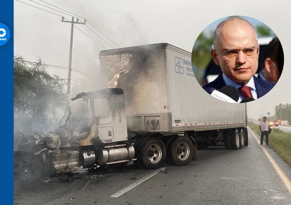 Queman tráileres en Carretera Nacional rumbo a Hualahuises y Montemorelos | Especial