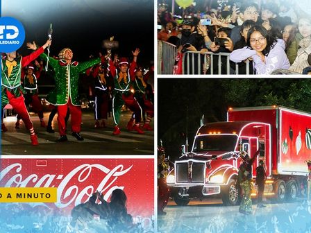 Camiones decorados, un desfile de luces, magia y adornos navideños son algunos de los atractivos de la Caravana Coca-Cola en Puebla / Oscar Ávila