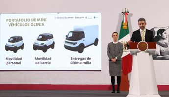 En enero del 2025, la presidenta presentó el proyecto Olinia de mini vehículos eléctricos desarrollados con ingeniería mexicana / Agencia Cuartoscuro
