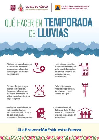SGIRPC emite recomendaciones durante la temporada de lluvias | SGIRPC