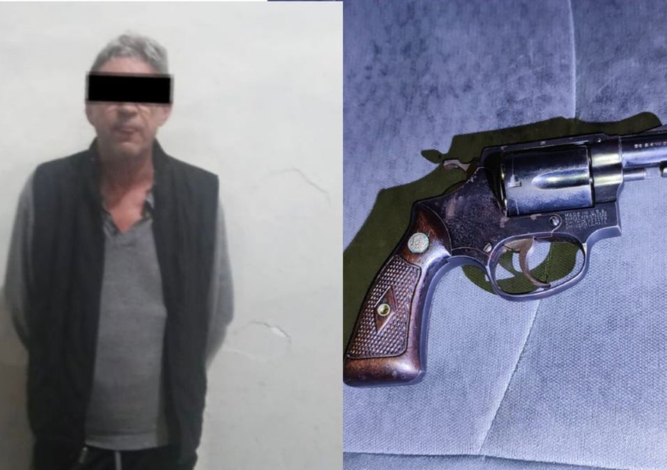 Hombre detenido luego de portar arma de fuego/ Agustín Martínez