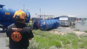 El incidente ocurrió sobre la Carretera a Monclova/Camino a las estacas.| Fabricio Gallegos
