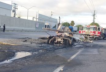 Accidente carretera Monterrey Nuevo Laredo