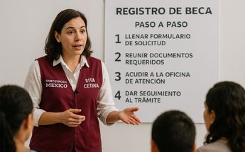 Te dejamos el paso a paso de cómo hacer tu registro a la Beca Rita Cetina| Imagen creada por IA
