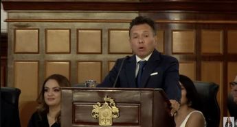 Pablo Lemus durante la toma de posesión de Verónica Delgadillo | Telediario