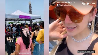 Marcela Mistral convivió con sus seguidores en el mercadito. | Especial