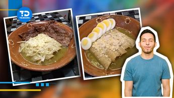 Las enchiladas de Huauchinango se acompañan con cecina, huevo hervido, patitas de pollo y otras guarniciones | Diseño Telediario