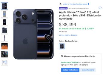 El iPhone 17 ya es posible comprar en línea a través de plataformas como Mercado Libre. | Mercado Libre México