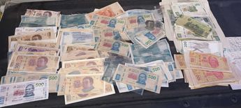 Billetes falsos en posesión de la mujer detenida. | Cortesía