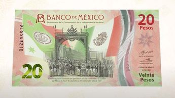 Este billete de veinte pesos mexicanos seguirá con normalidad su circulación (Banxico)