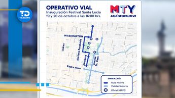 Operativo vial este sábado y domingo en el Centro de Monterrey | Especial